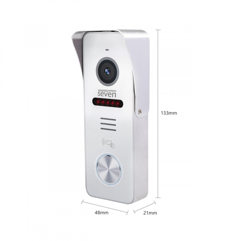 Виклична панель домофону з вбудованим зчитувачем карток EM-Marin SEVEN CP-7502F RFID white