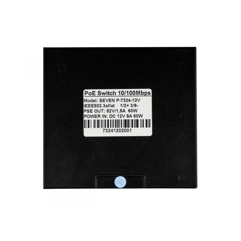 PoE комутатор 4 порти SEVEN P-7324-12V