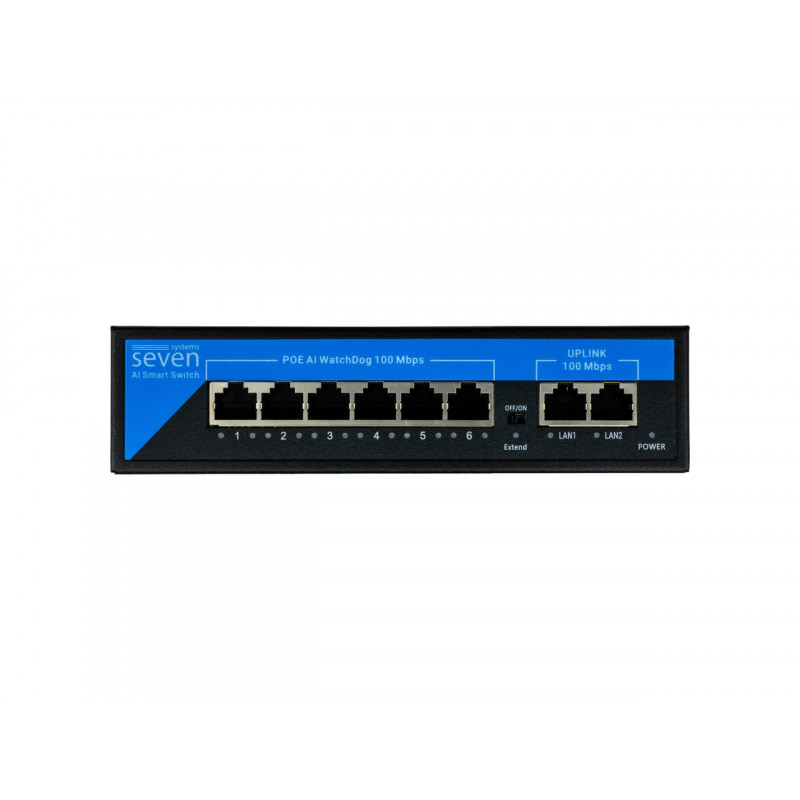 PoE коммутатор (switch) 6 портов SEVEN P-7326