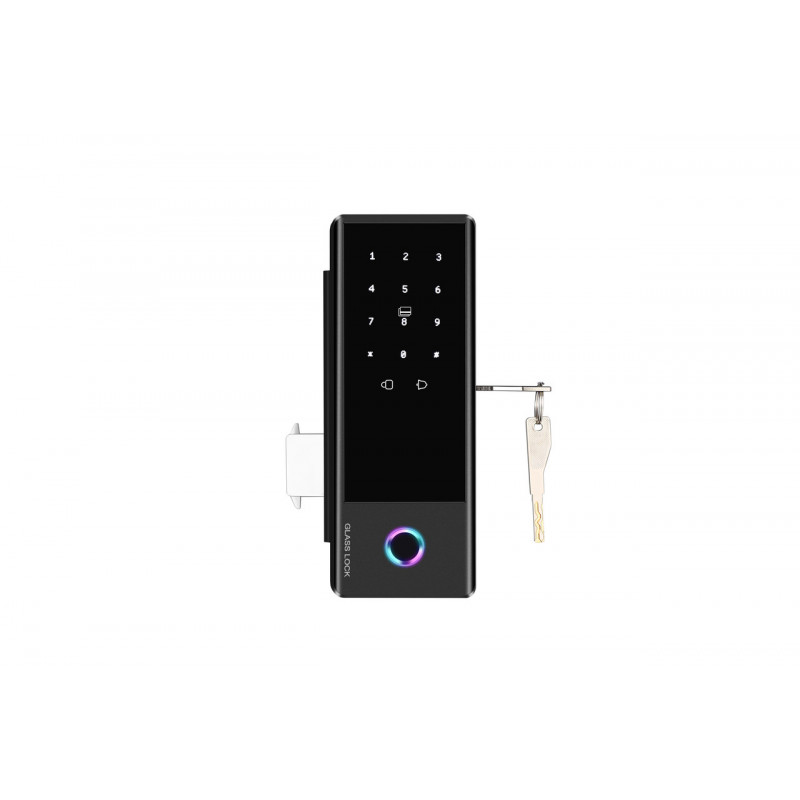 Розумний біометричний замок на скляні двері SEVEN LOCK SL-7776BF black