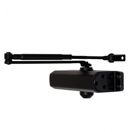 Доводчик двери 40-65 кг SEVEN DC-7742HP black (механизм фиксации дверей)