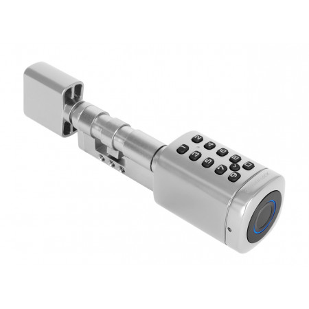 Розумний дверний біометричний замок (циліндр) SEVEN LOCK SL-7773BF silver (40-106 мм)