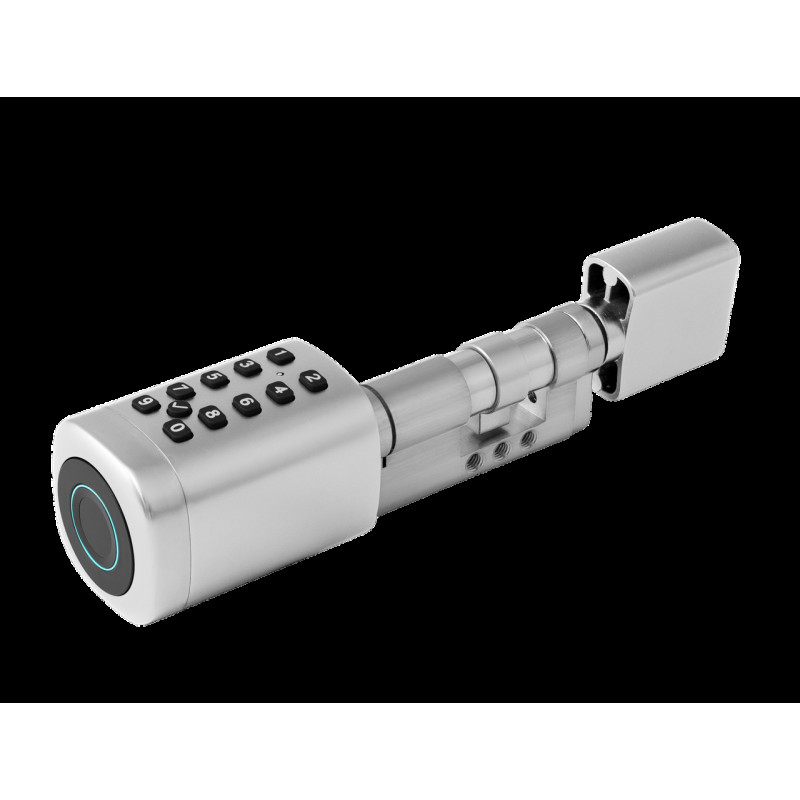 Розумний дверний біометричний замок (циліндр) SEVEN LOCK SL-7773BF silver (40-106 мм)