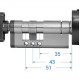 Розумний дверний біометричний замок (циліндр) SEVEN LOCK SL-7773BF silver (40-106 мм)