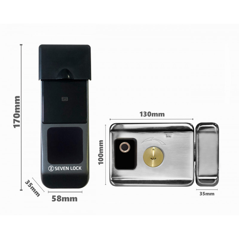 Умный биометрический замок SEVEN LOCK SL-7771BF