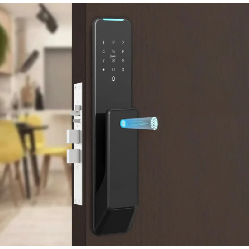 Розумний дверний біометричний замок SEVEN LOCK SL-7775BF black