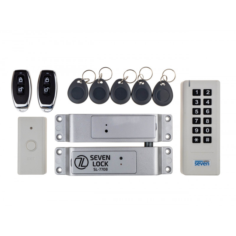 Бездротовий комплект контролю доступу з радіобрелками SEVEN LOCK SL-7708r
