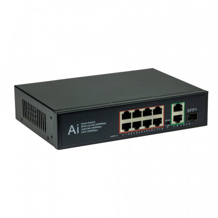 PoE коммутатор (switch) 8 портов SEVEN P-7328FG-SFP
