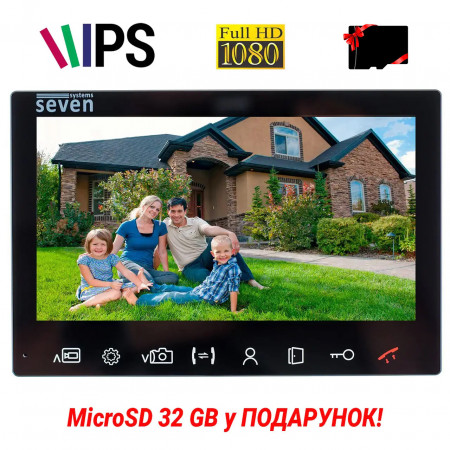 Видеодомофон 7 дюймов SEVEN DP–7575 FHD IPS black