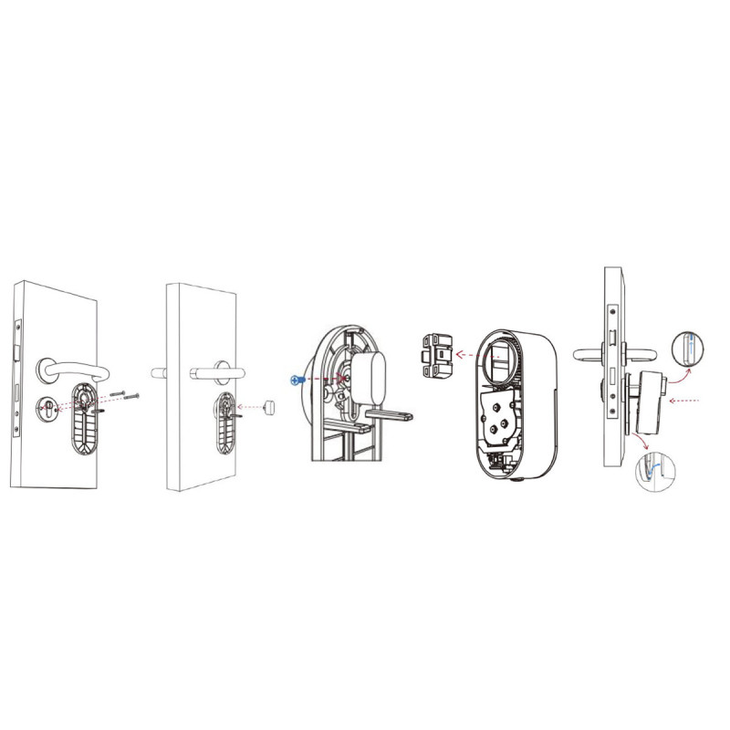 Розумний дверний електромоторний замок SEVEN LOCK SL-7772BM