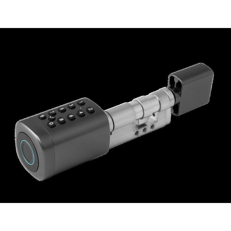 Розумний дверний біометричний замок (циліндр) SEVEN LOCK SL-7773BF black (40-106 мм)