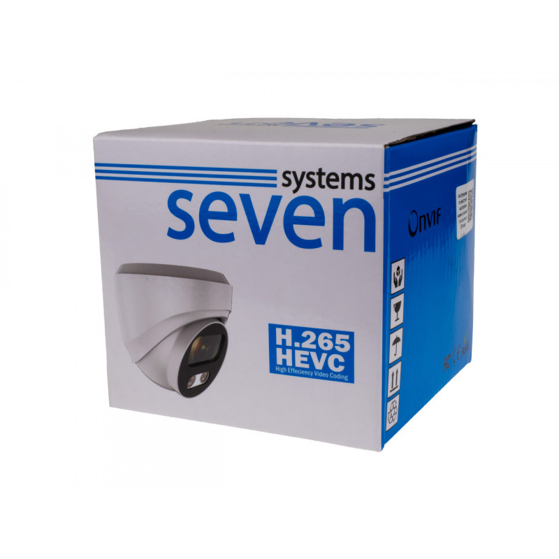 IP-відеокамера 5 Мп SEVEN IP-7215PA-DL black 2,8 мм з розумним подвійним підсвічуванням