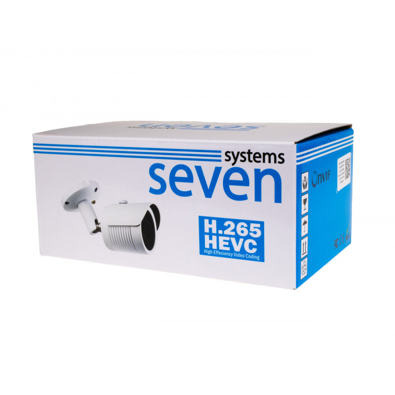 IP-відеокамера 5 Мп SEVEN IP-7225PA-DL black 2,8 мм з розумним подвійним підсвічуванням