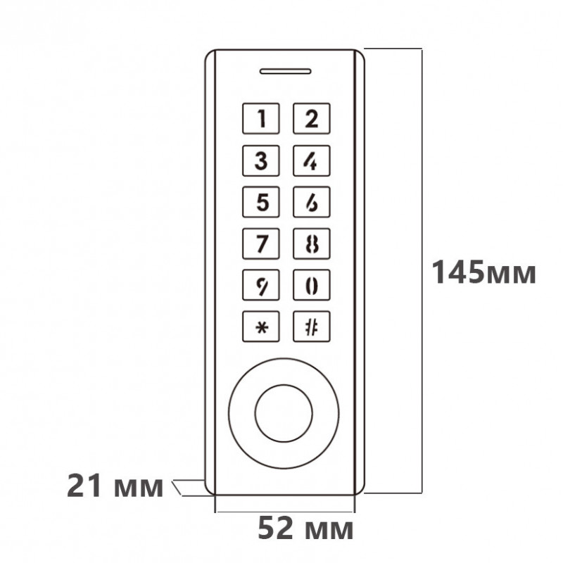 Біометричний Smart контролер доступу з вбудованим зчитувачем SEVEN CR-7474BF MF