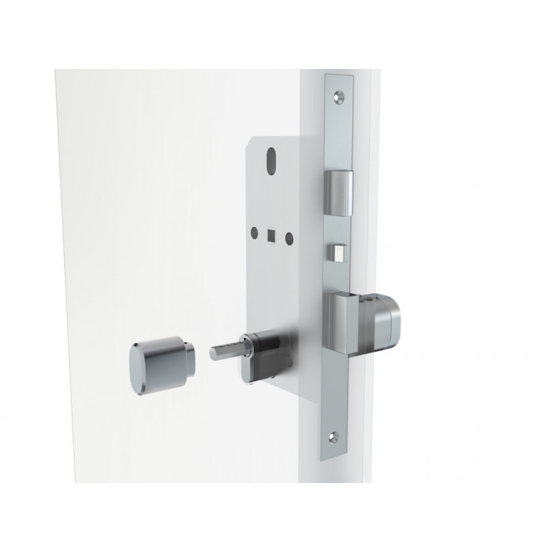 Розумний дверний біометричний замок (циліндр) SEVEN LOCK SL-7774BF silver (35-90 мм)