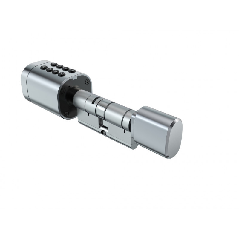 Розумний дверний біометричний замок (циліндр) SEVEN LOCK SL-7774BF silver (35-90 мм)