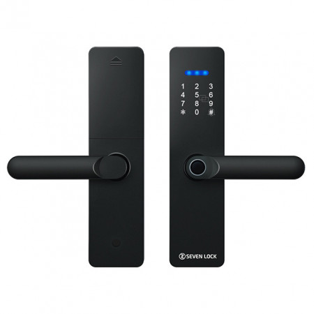 Розумний дверний біометричний замок SEVEN LOCK SL-7740BF black