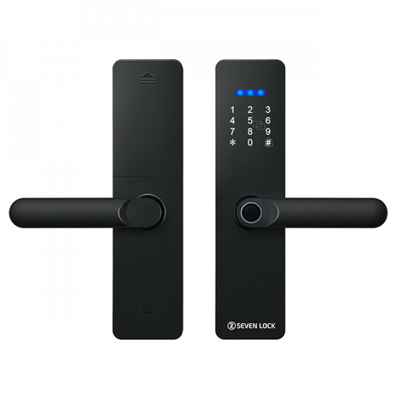 Розумний дверний біометричний замок SEVEN LOCK SL-7740BF black