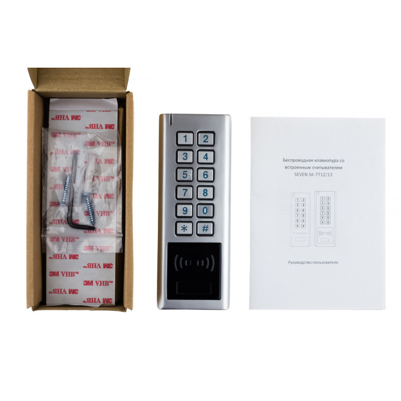 Бездротова клавіатура з вбудованим зчитувачем SEVEN LOCK SK-7713
