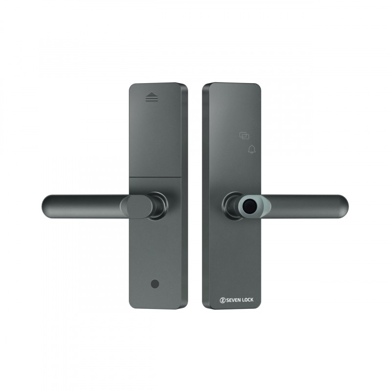 Розумний дверний біометричний замок SEVEN LOCK SL-7740BF grey