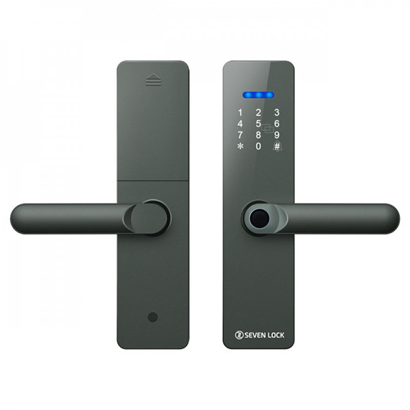 Розумний дверний біометричний замок SEVEN LOCK SL-7740BF grey