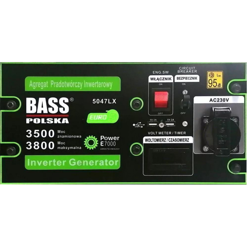 Інверторний бензиновий генератор Bass Polska BP-5047 LX 3,8 кВт