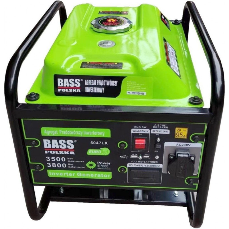 Інверторний бензиновий генератор Bass Polska BP-5047 LX 3,8 кВт