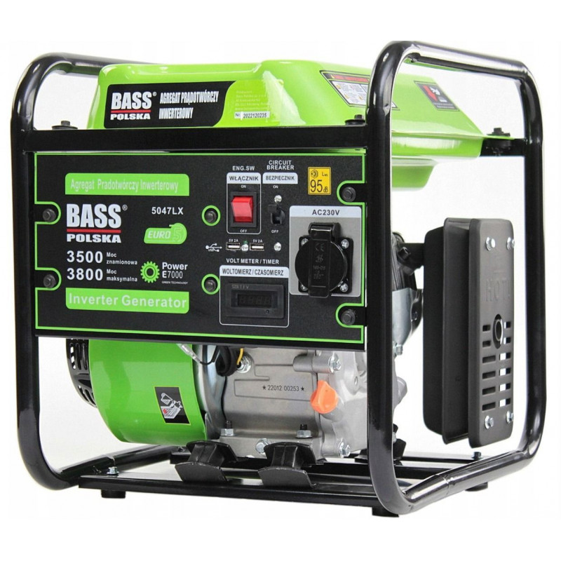 Інверторний бензиновий генератор Bass Polska BP-5047 LX 3,8 кВт