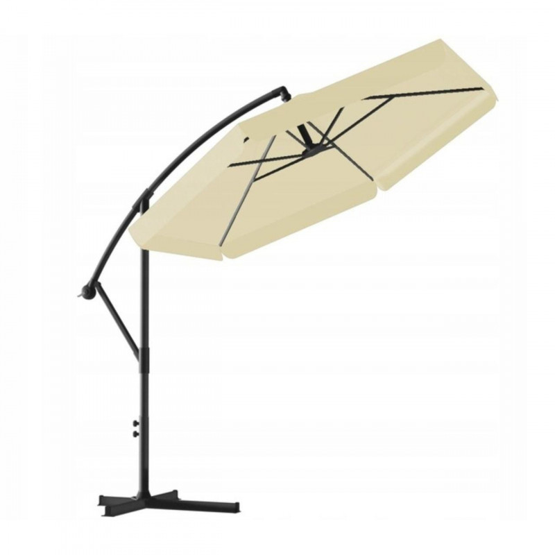 Садовый зонтик с чехлом и LED Столом Garden Line BANANA 300 см Бежевая GAO1503