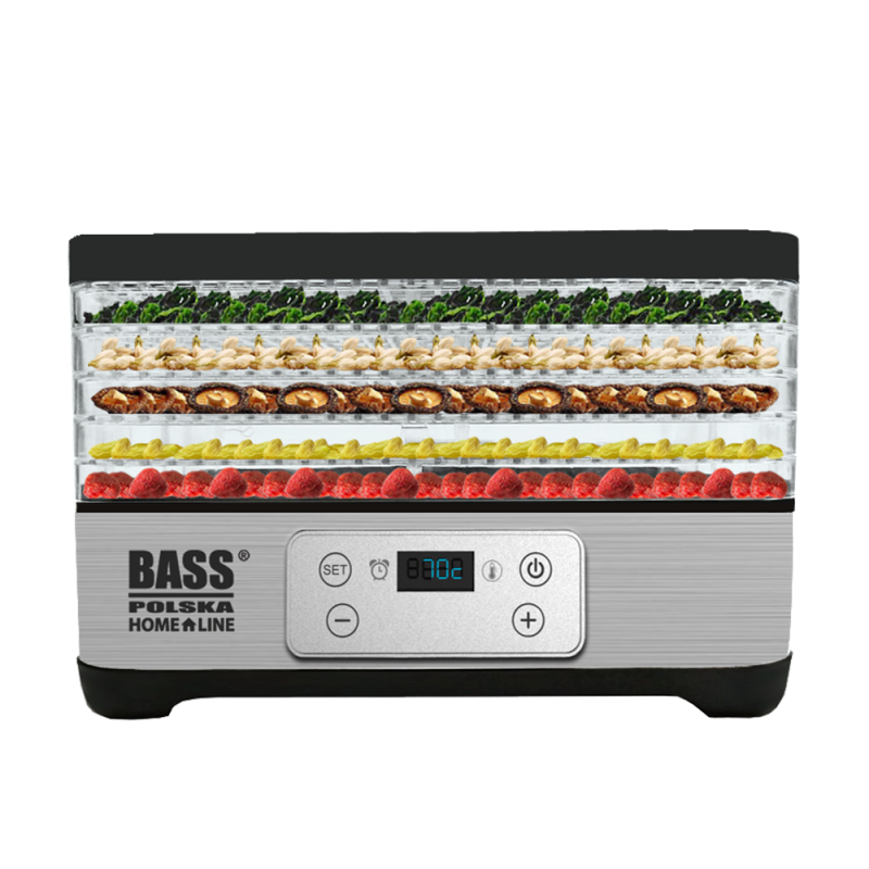 Сушарка для овочів та фруктів 300 Вт, з регульованими лотками Bass Polska BH-10603