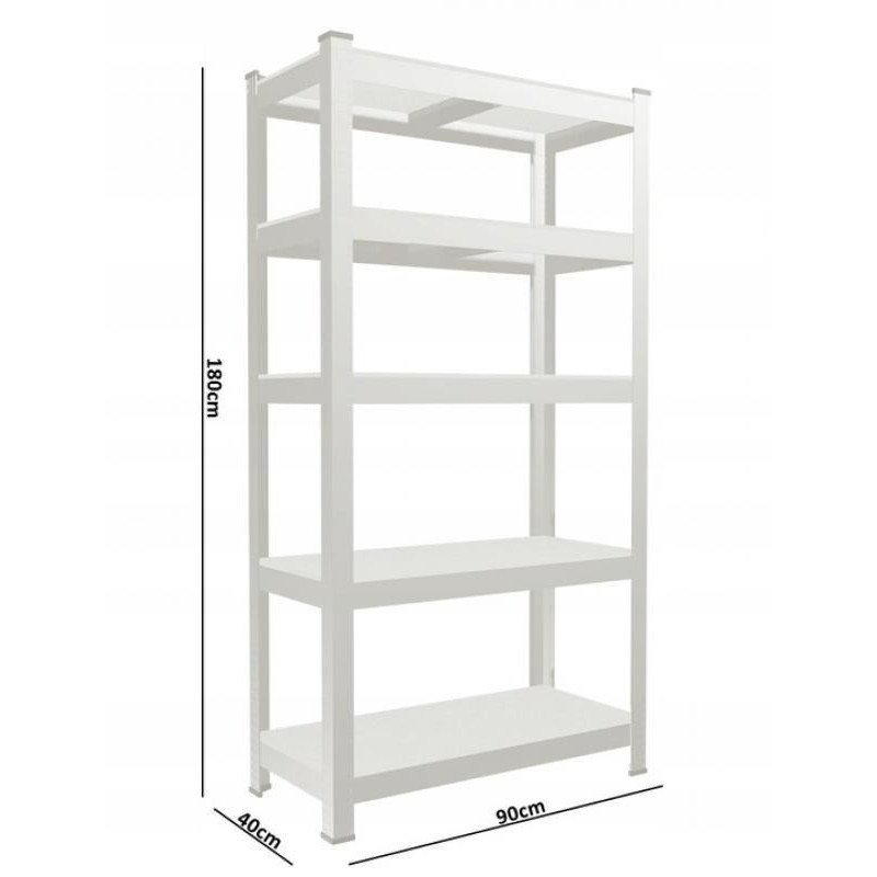 Стеллаж складской металлический 180x90x40см плита 4см Вес 14.5кг