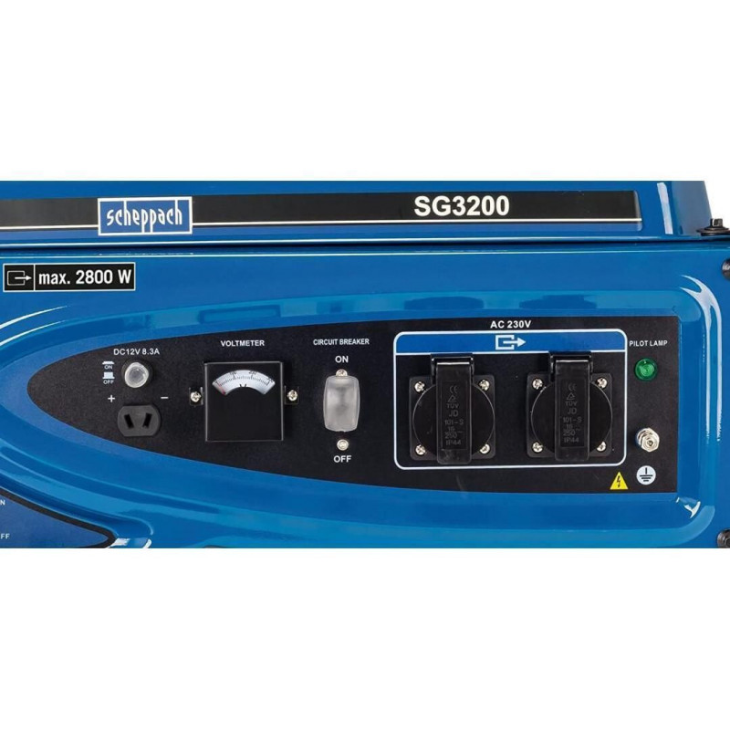 Генератор бензиновий 2.8kW AVR Scheppach SG 3200