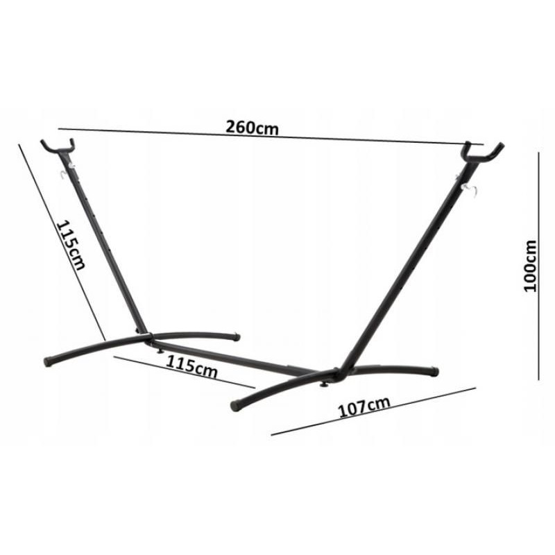 Стійка для гамака,260Х107Х100СМ GardenLine HAM2535, чорний