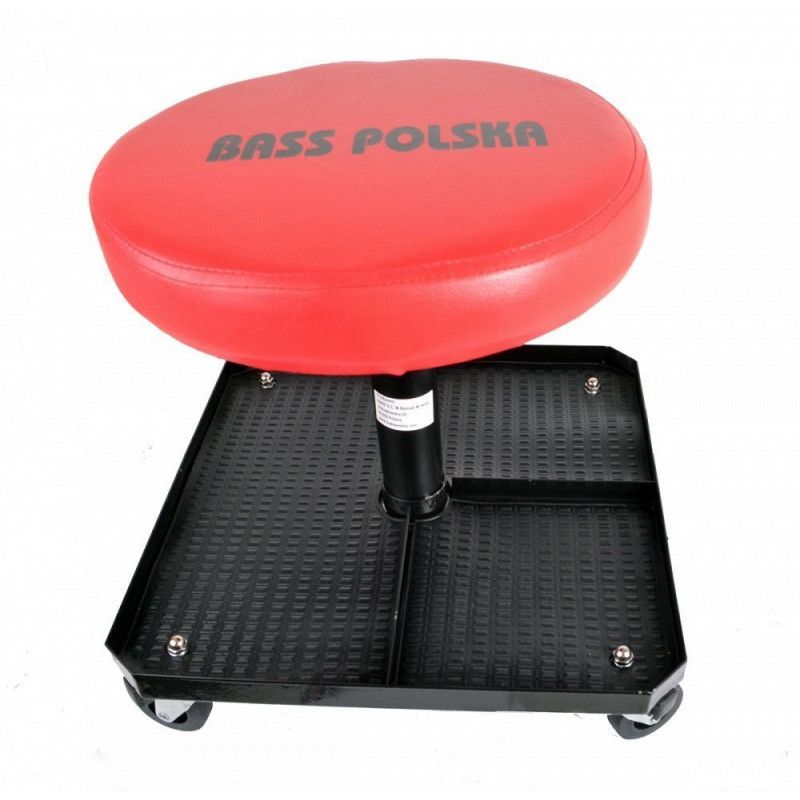Табурет, чорний, з регулюванням висоти Bass Polska 3086