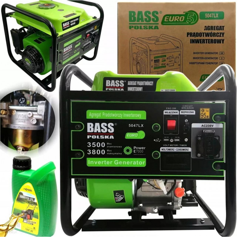 Мощный инверторный генератор Bass Polska BP-5047 LX: надежность и высокая производительность
