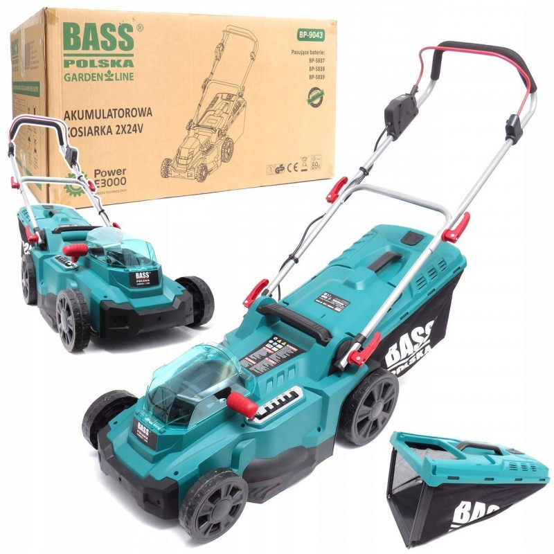 Акумуляторна косарка 2 x 24 В, 450 мм, для двох акумуляторів Bass Polska 9043