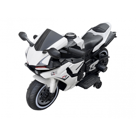 Дитячий акумуляторний мотоцикл, електромотоцикл VOLSO VS1900W білий 12V 40W, 4.5Ah від 3 років, навантаження до 40 кг