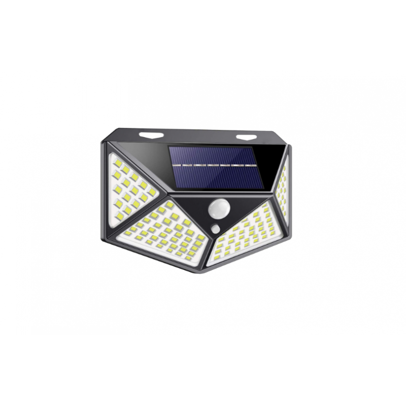 Сонячний настінний ліхтар з датчиком руху 100 LED 13,5x5,5x9,7 смхолодне біле світло  Garden Line SOL6124