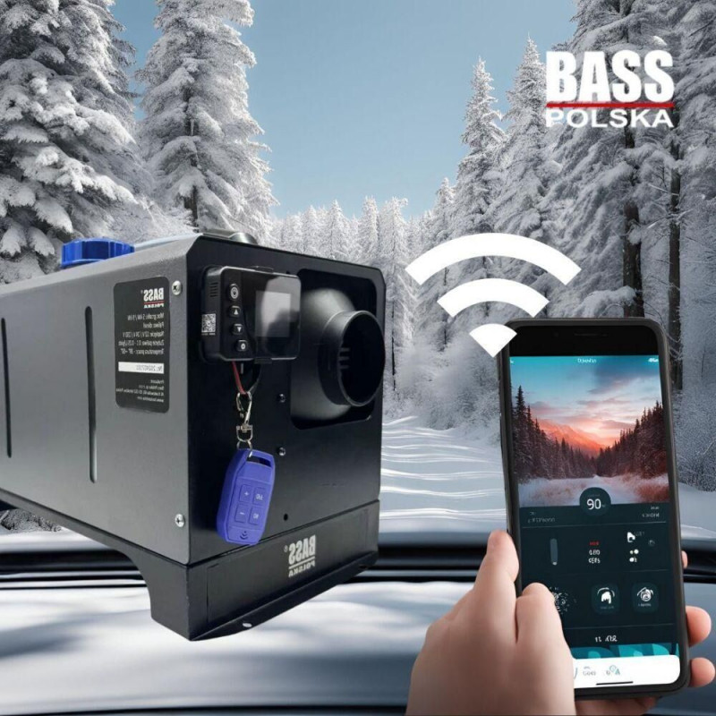Автономний дизельний обігрівач Bass Polska 5000 Вт, 4177 з WI-FI та пультом
