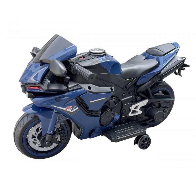 Детский аккумуляторный мотоцикл, электромотоцикл VOLSO VS1900B синий 12V 40W,4.5Ah от 3 лет, погрузка до 40 кг