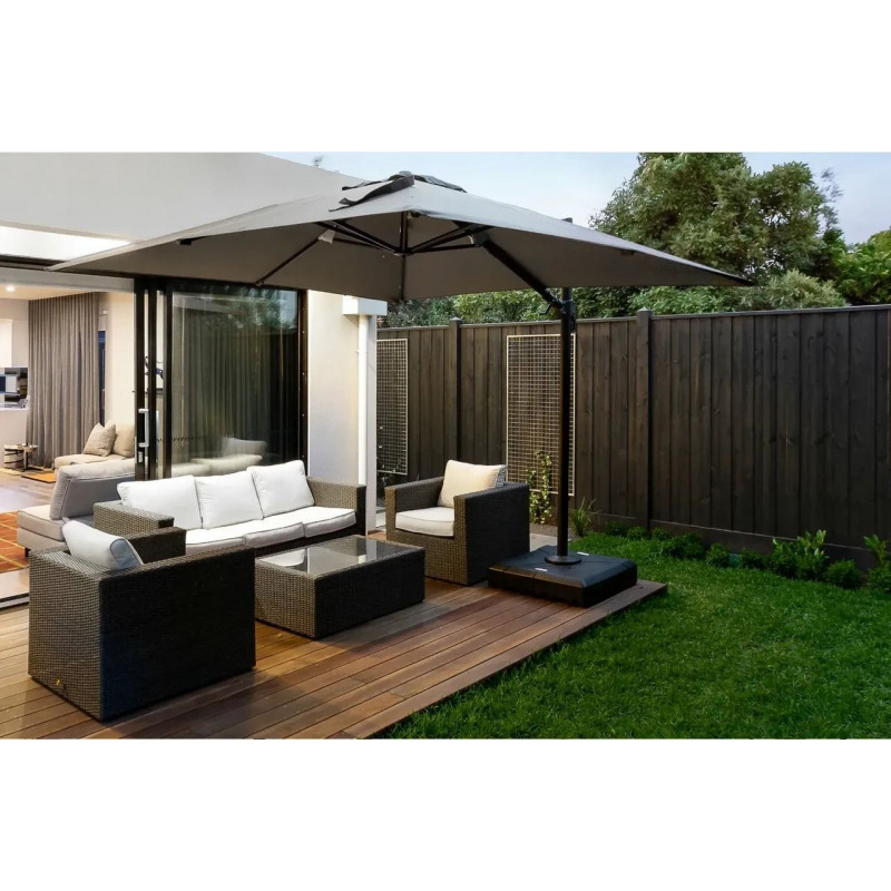 Садова парасоля з чохлом Garden Line MINI ROMA 250 см Сірий GAO5378