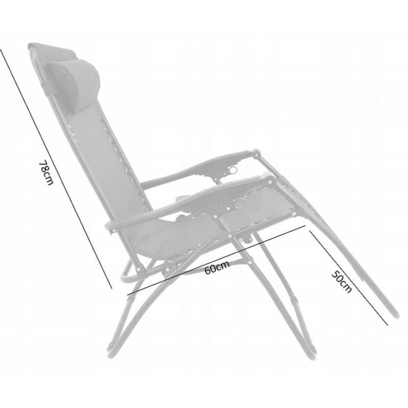 Складной шезлонг, кресло с подножкой для сада и отдыха 176X65X106 см Garden Line LEZ5934