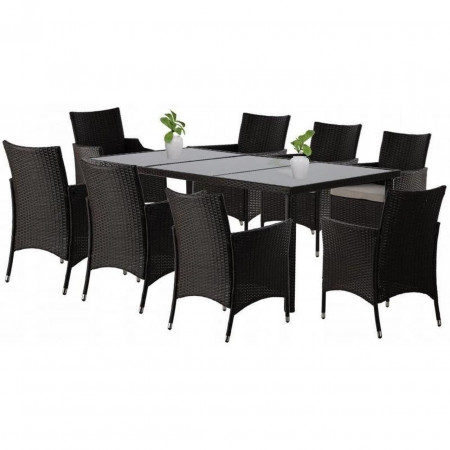 Садові меблі з ротангу Garden Line ABI3654 комплект 9 шт., коричневий