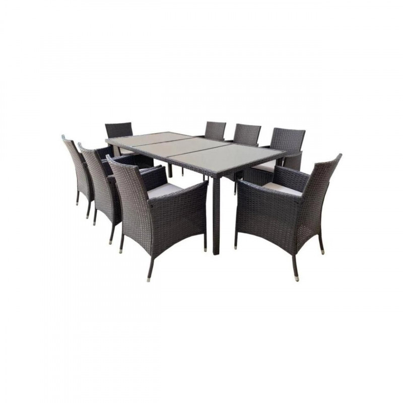 Садові меблі з ротангу Garden Line ABI3654 комплект 9 шт., коричневий