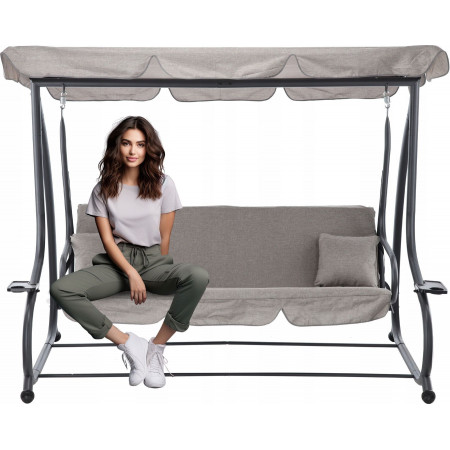 Садовые качели Garden Line 210x120x170 см Серый KRE3095