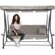 Садовые качели Garden Line 210x120x170 см Серый KRE3095
