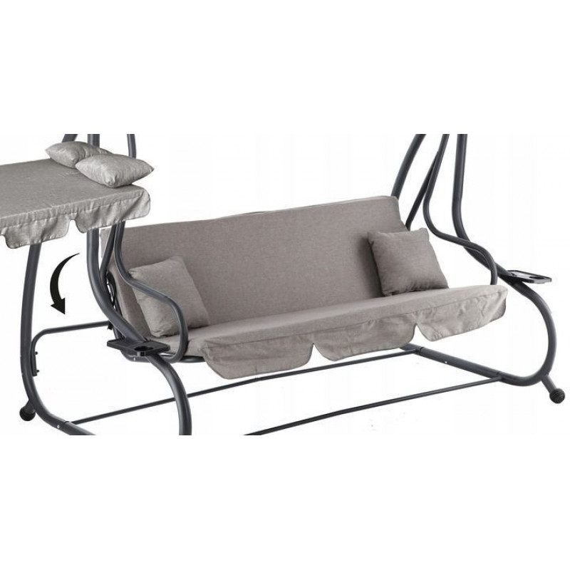 Садовые качели Garden Line 210x120x170 см Серый KRE3095
