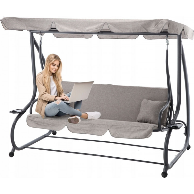Садовые качели Garden Line 210x120x170 см Серый KRE3095