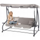 Садовые качели Garden Line 210x120x170 см Серый KRE3095