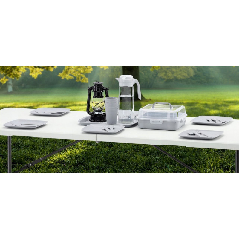 Стіл розкладний туристичний 180х74х74 см Garden Line ZUM2521, білий